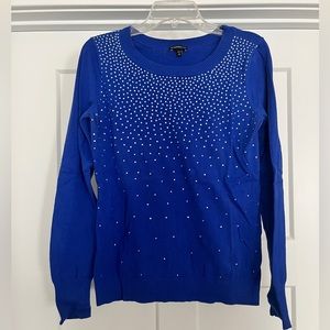 Bedazzled long-sleeve sweater